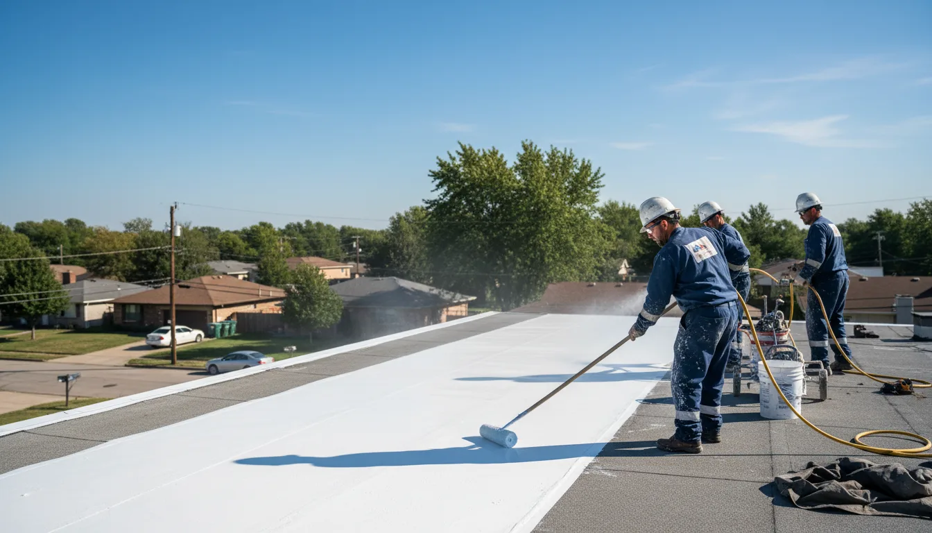 Commercial roof coating in Mills, NM near me